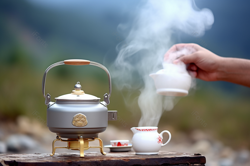 野外户外煮茶的高清特写摄影图,高清,摄影图,摄影图片,图片大全,摄影图免费下载